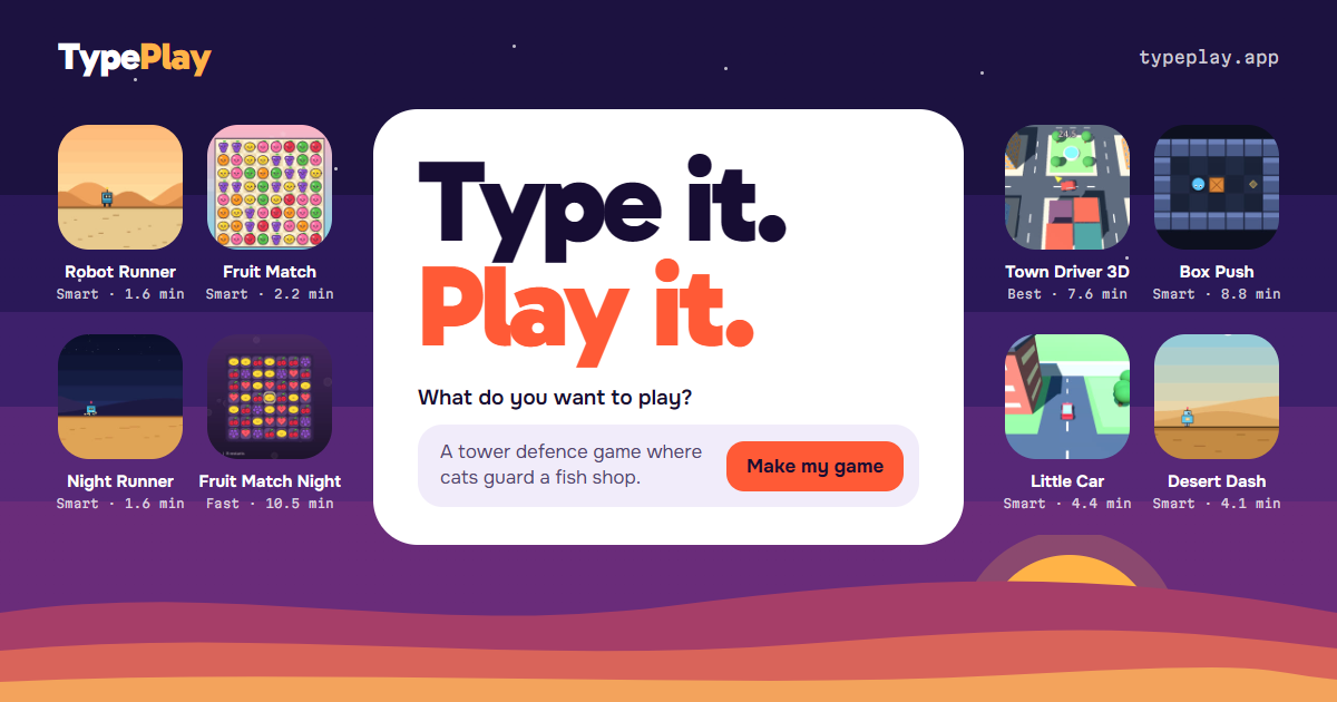TypePlay: type it, play it